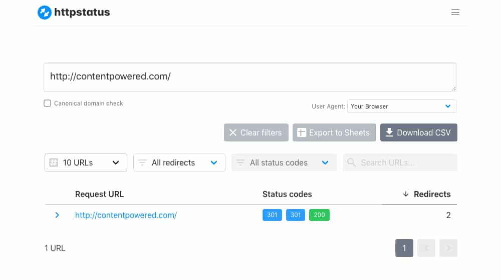 Checking Number Of Redirects
