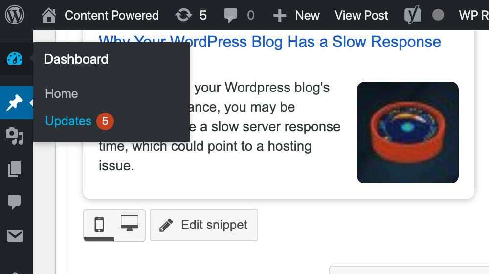 Outdated Wordpress