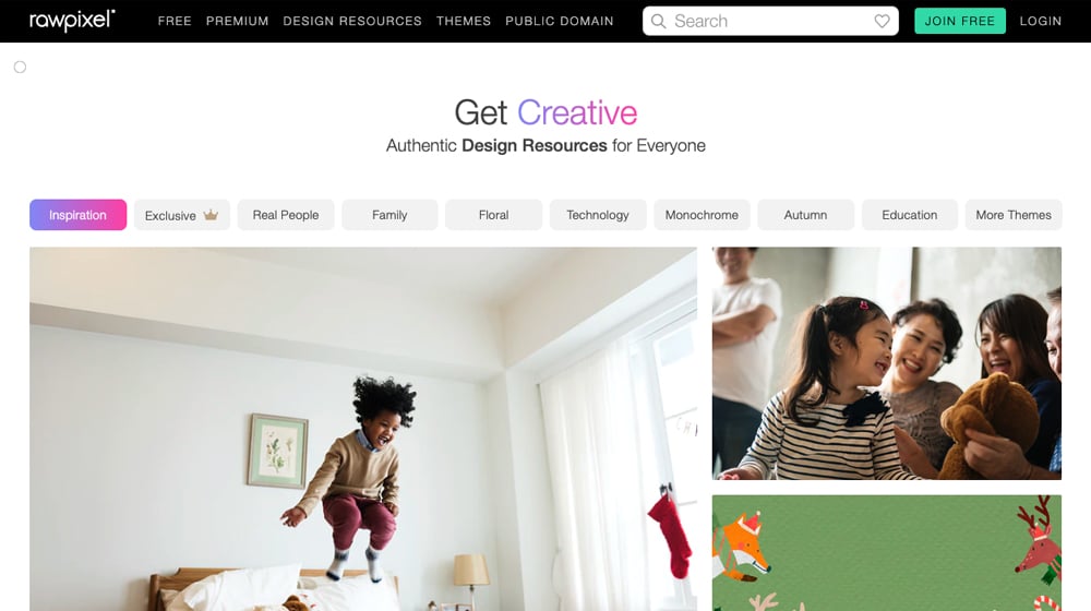 Rawpixel Homepage