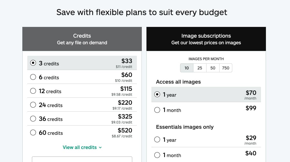 Istock Pricing
