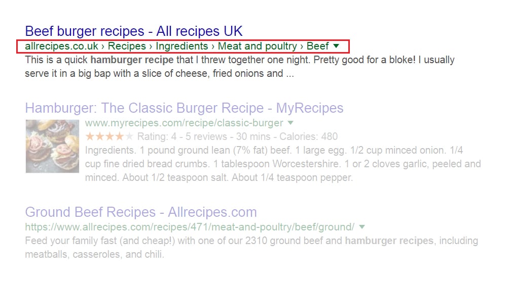 Example Breadcrumbs In Url