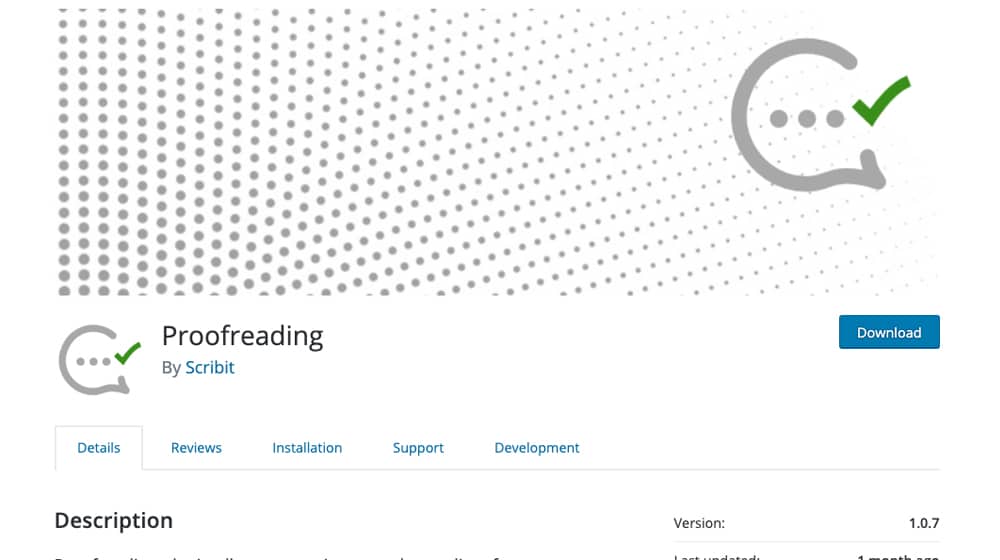 Proofreading Wordpress Plugin