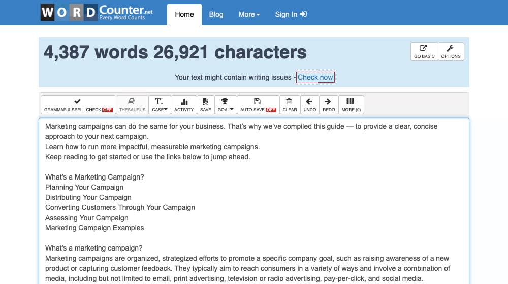 Word Count Of Pillar Post