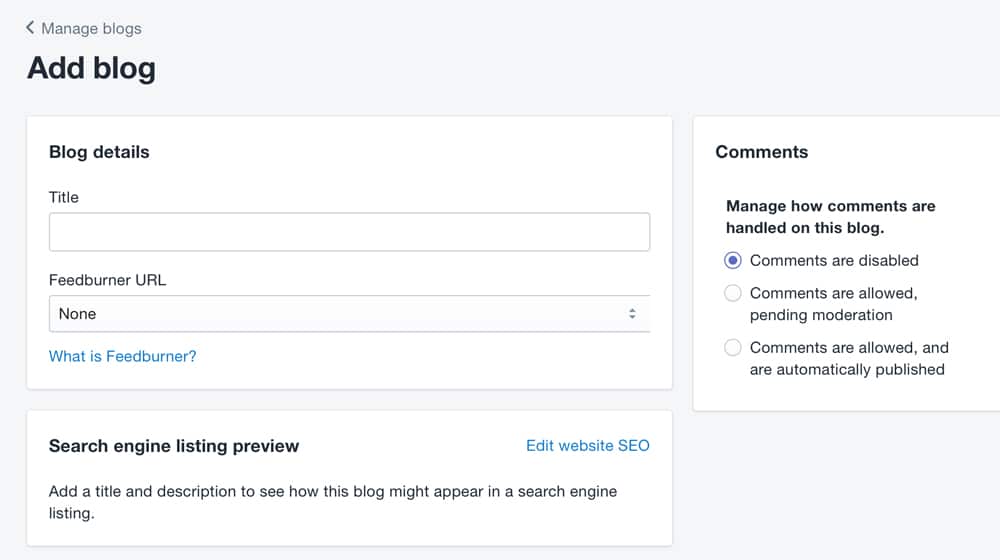 Adding A Blog To Shopify
