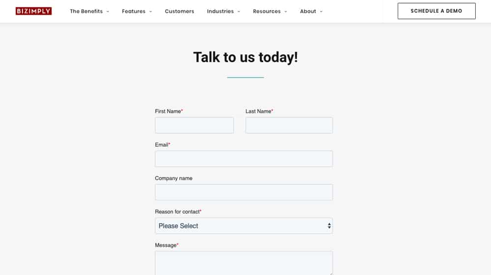 Contact Page Of Example Site