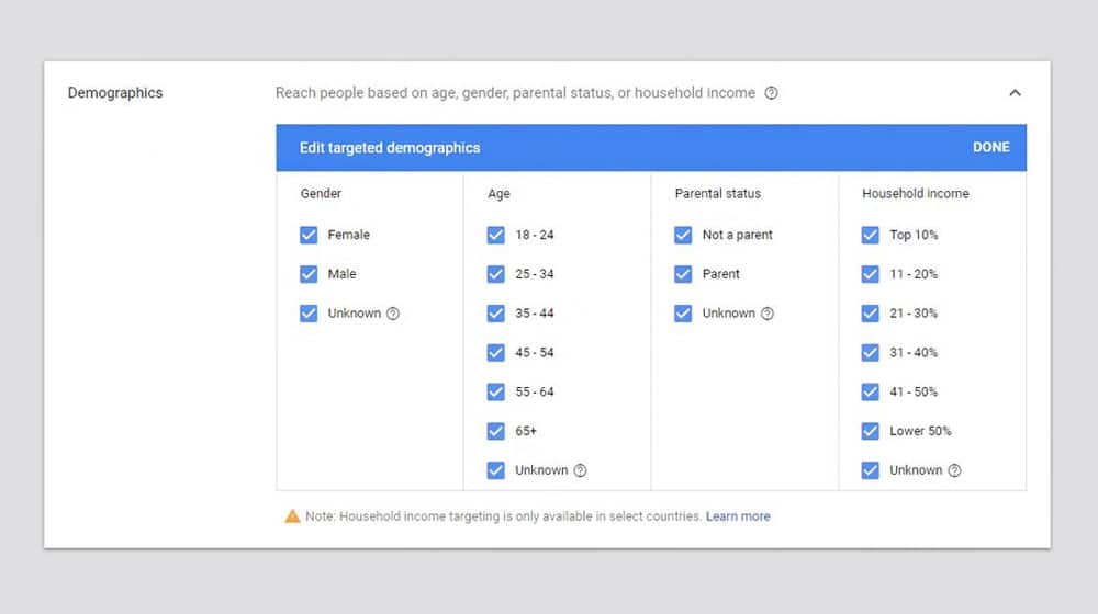 Demographics On Google Ads
