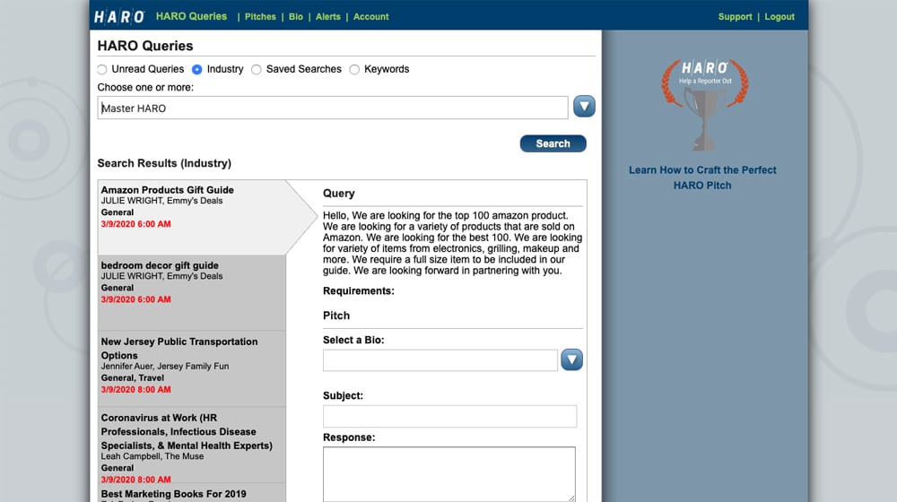Haro Queries Dashboard