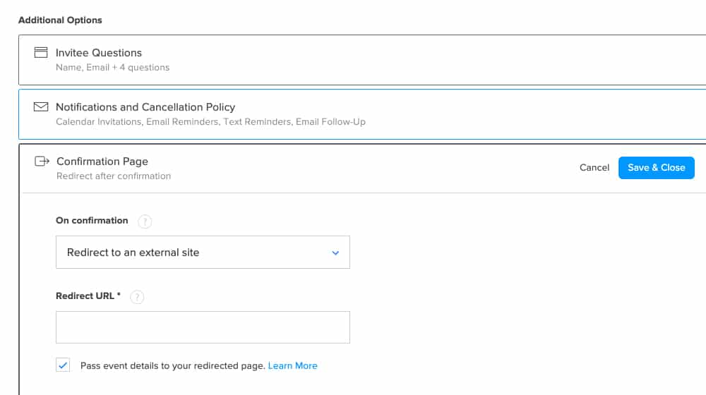 Redirect Url Page