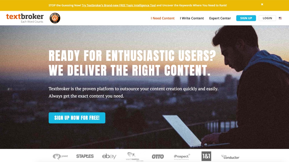 Textbroker Homepage