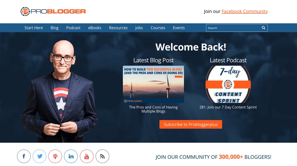 Problogger Homepage