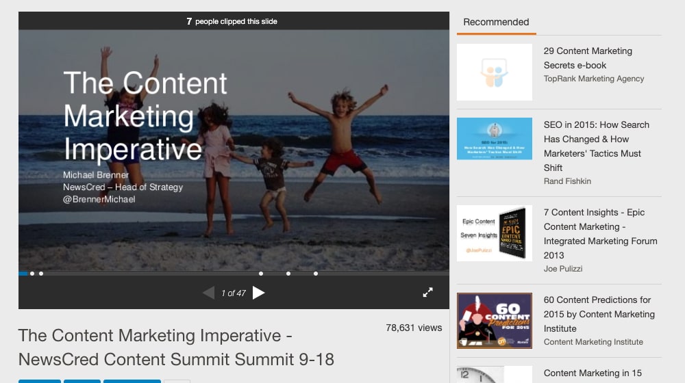 Reading A Slideshare