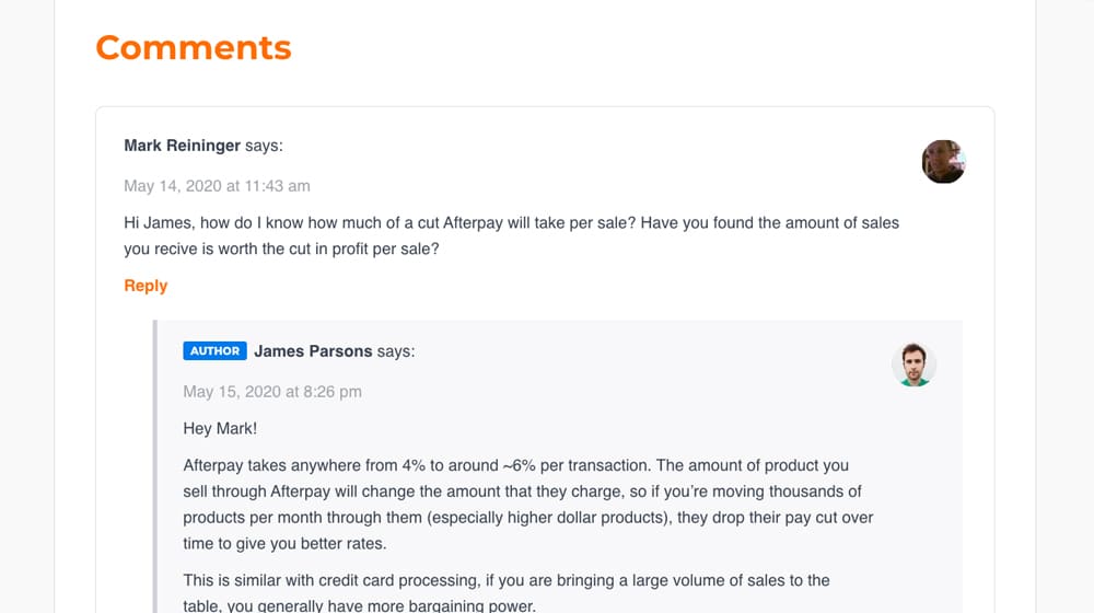 Comments On Post
