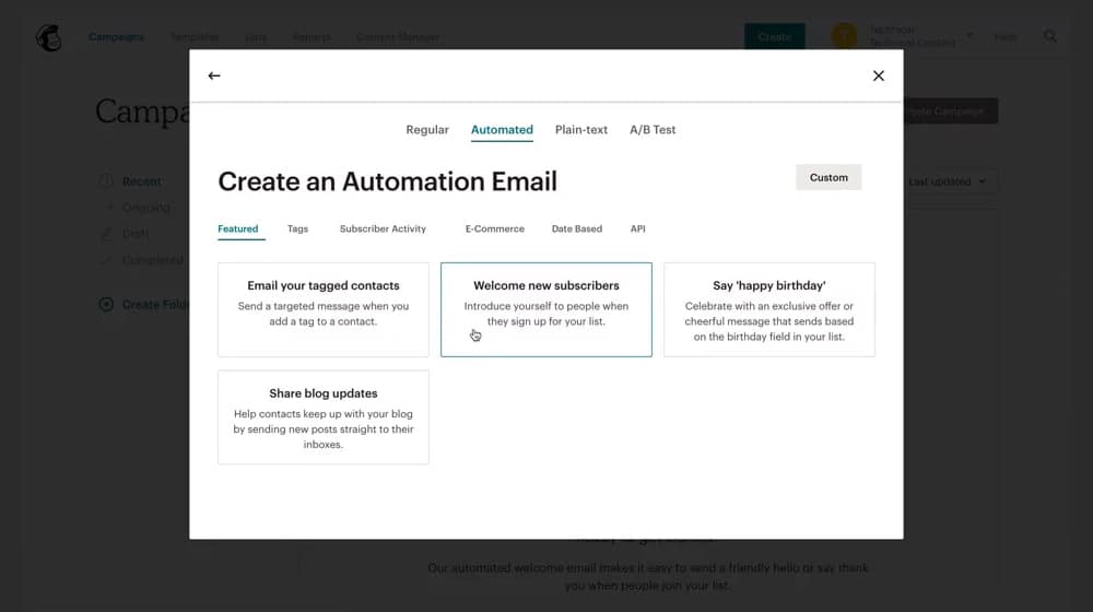 Create An Automation Email