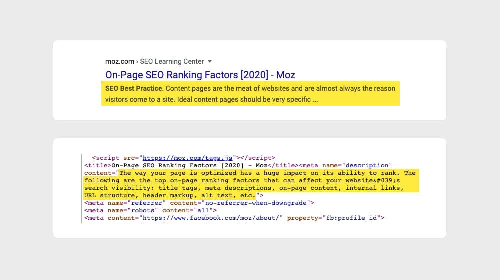 Differences In Meta Descriptions