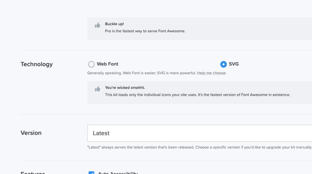 Enabling Svg Options