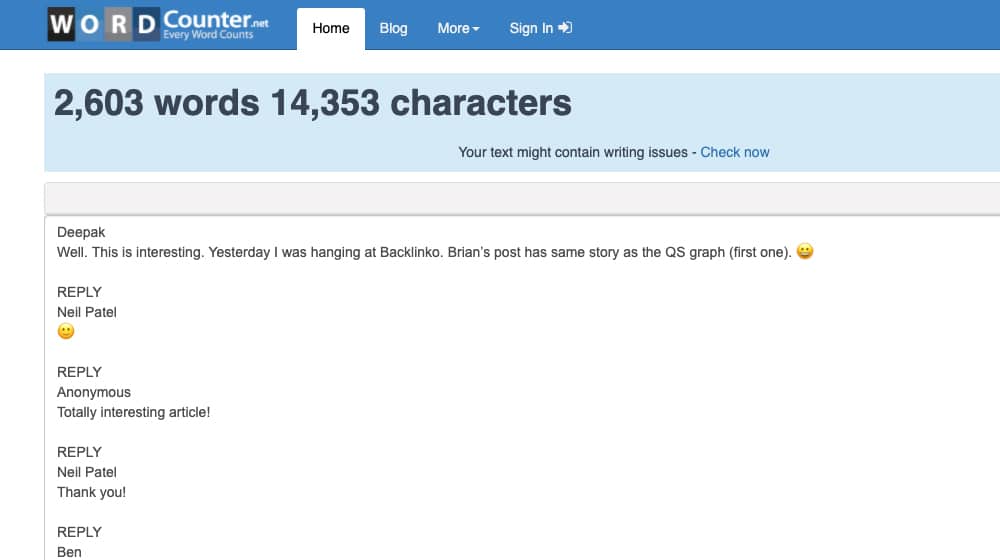 2600 Words Of Content