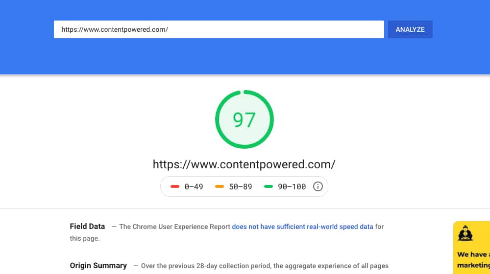 Pagespeed Insights