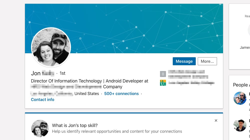 Linkedin Connection Example