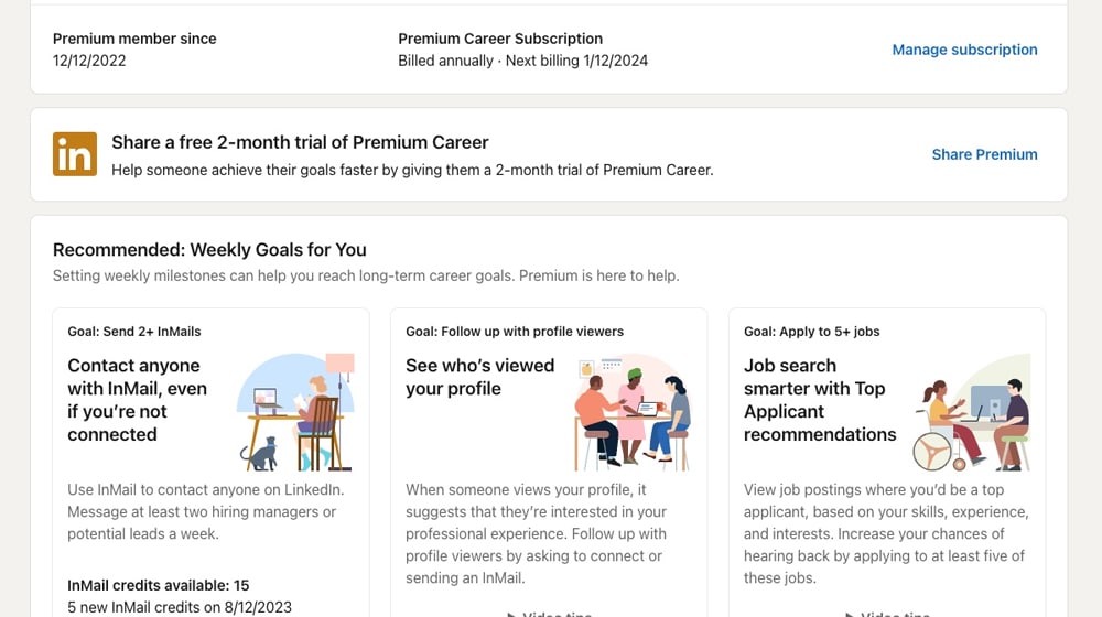 Linkedin Premium