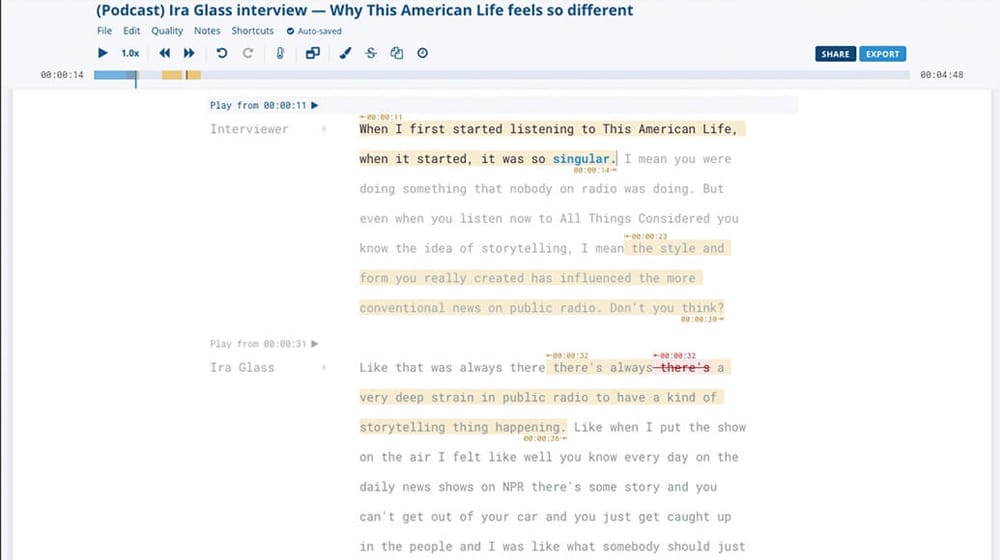 Video Transcript Software