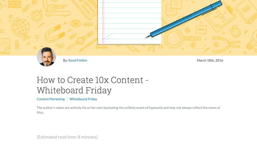 10X Content On Moz