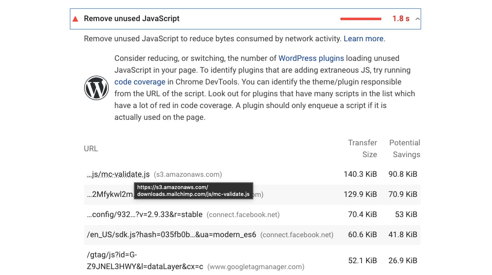Unused Js In Wordpress Plugins
