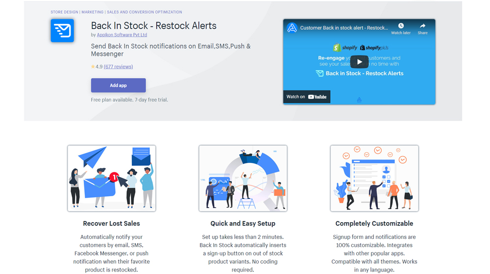 Back In Stock Alerts
