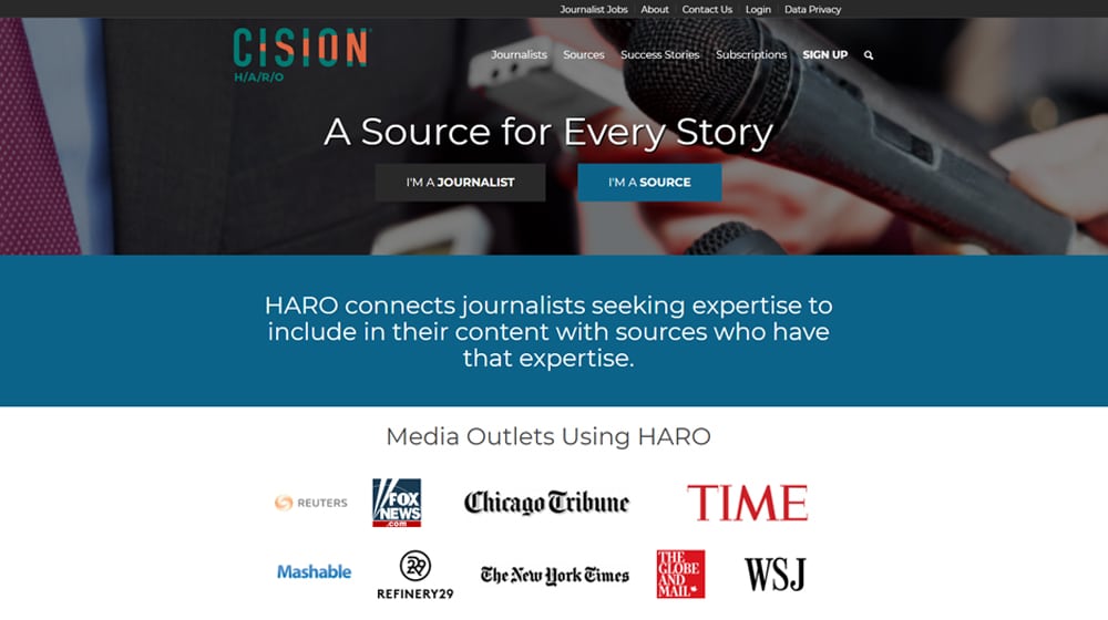 Cision Haro Homepage