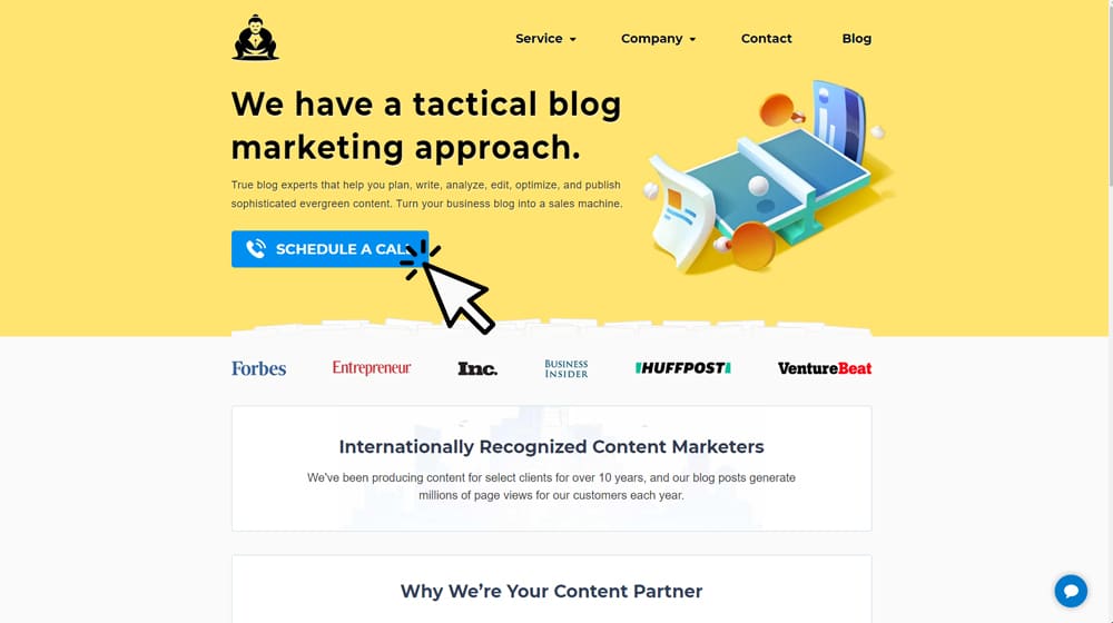 Example Cta On Homepage
