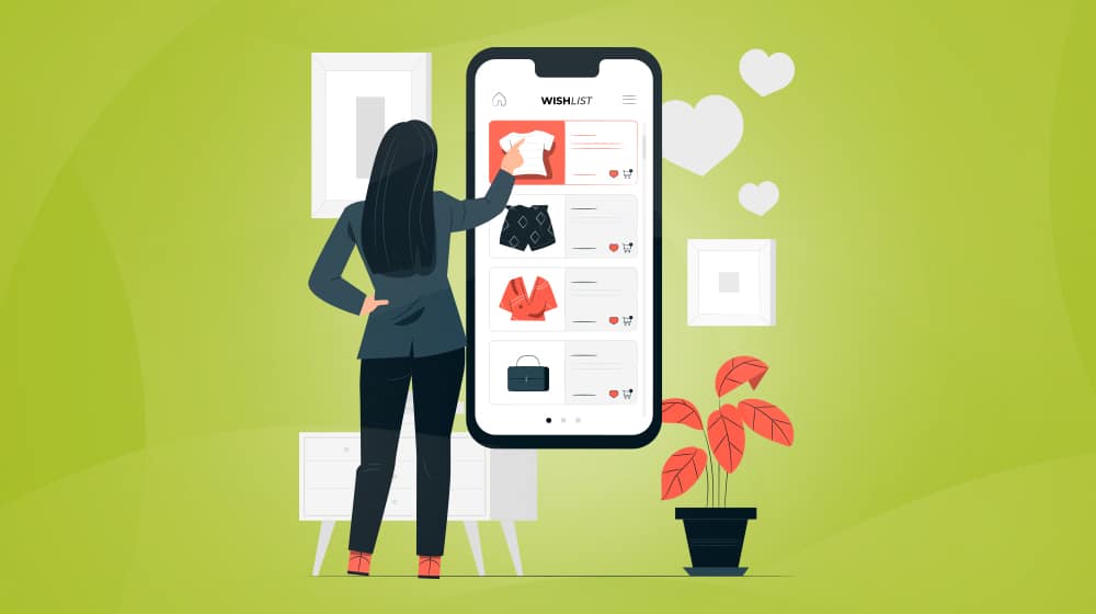 Wishlist Illustration On An Ecommerce Store