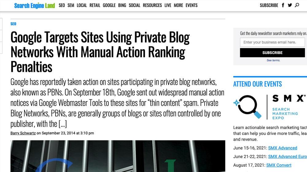 Google Targeting Pbns