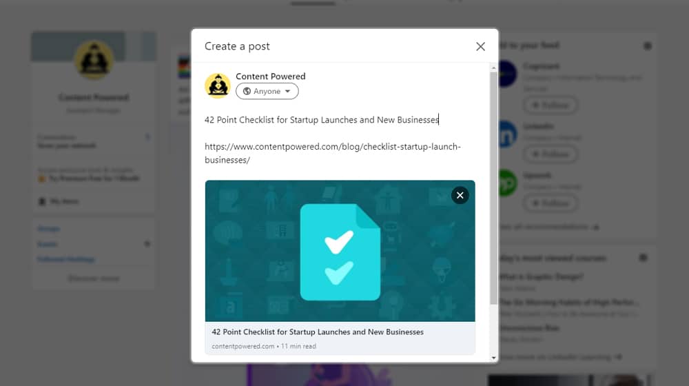 Linking Post On Linkedin
