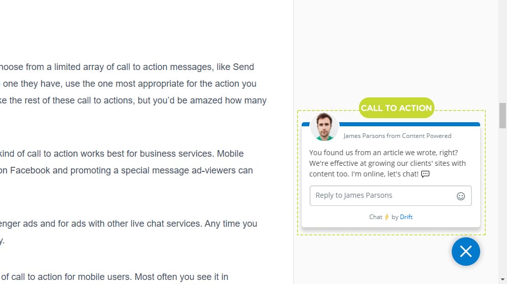 Subtle Call To Action