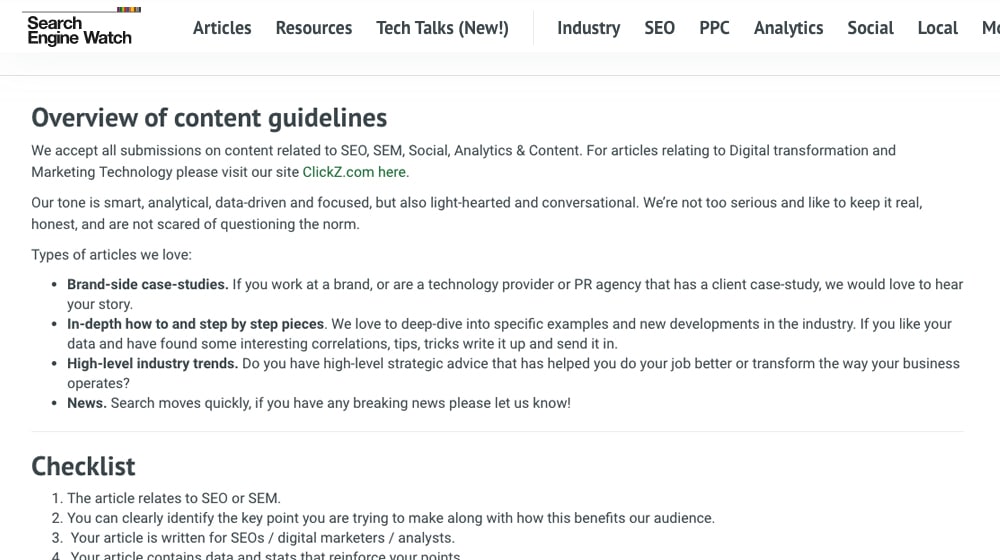 Sew Guidelines