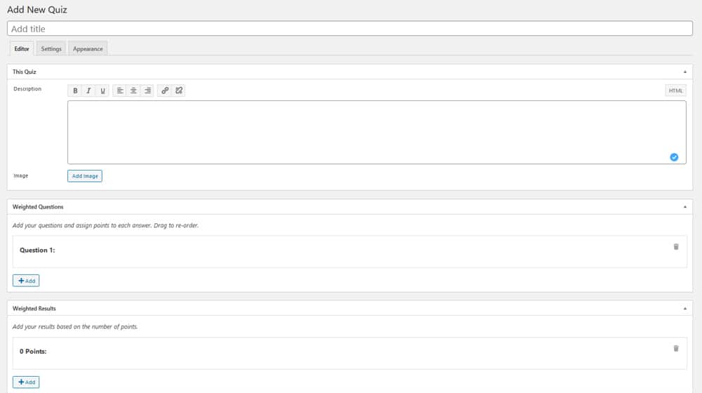 Add Quiz In Wordpress