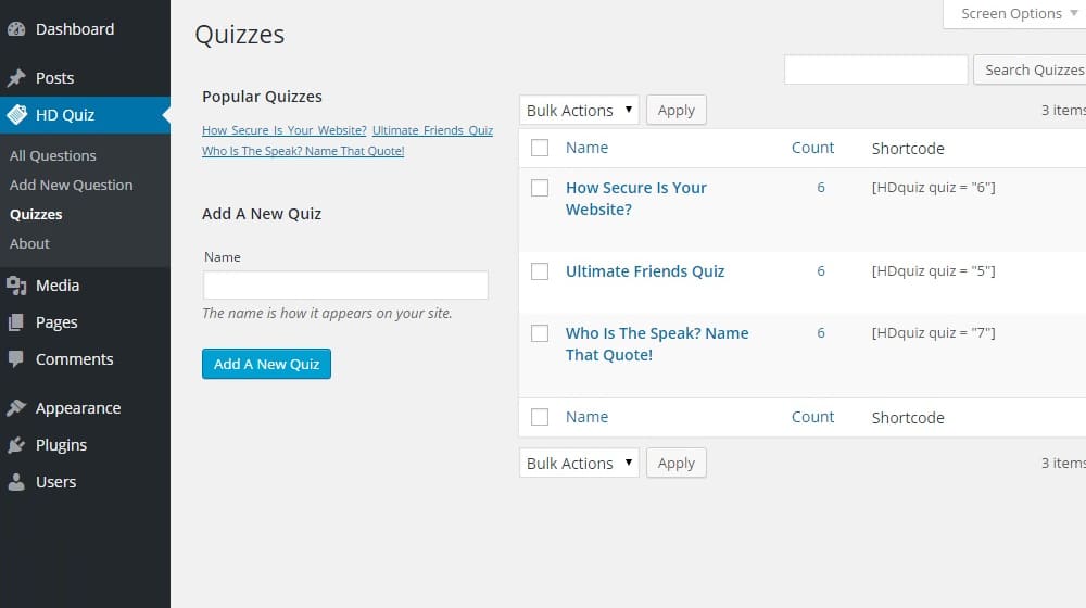 Hd Quizzes