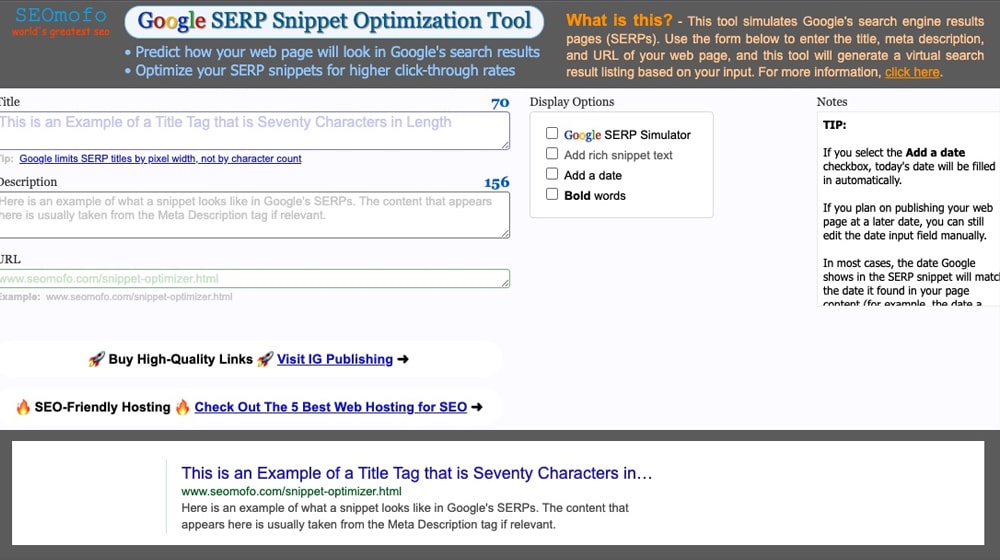 Seomofo Serp Optimizer