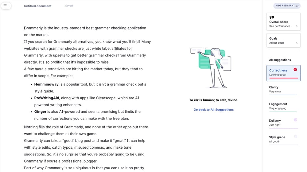 Grammarly Pasting Into App