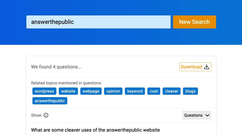 Questiondb Example Query