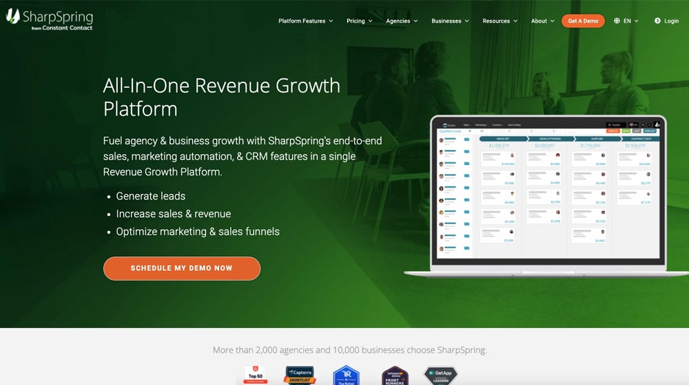Sharpspring Homepage