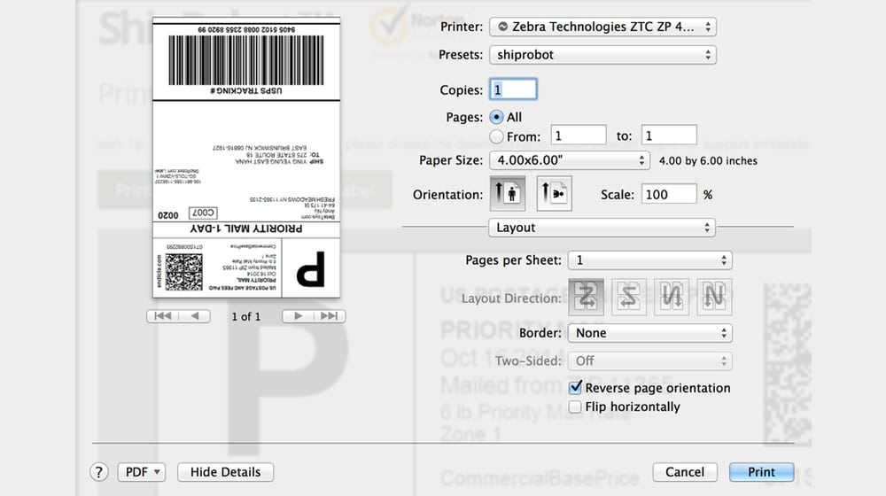 Auto Print Labels With Shiprobot