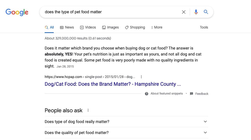 Example Google Query Brainstorm