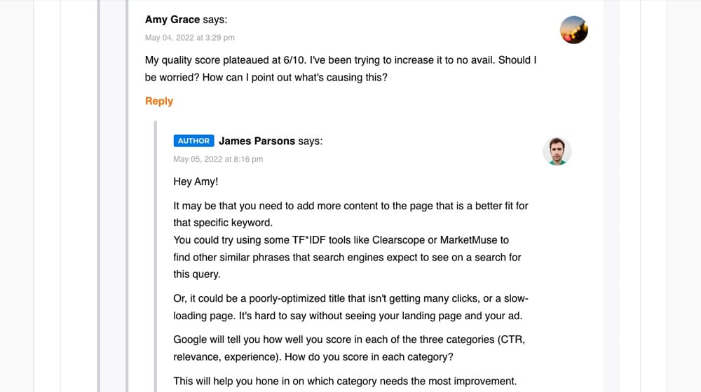 Example Keyword Idea In Comment
