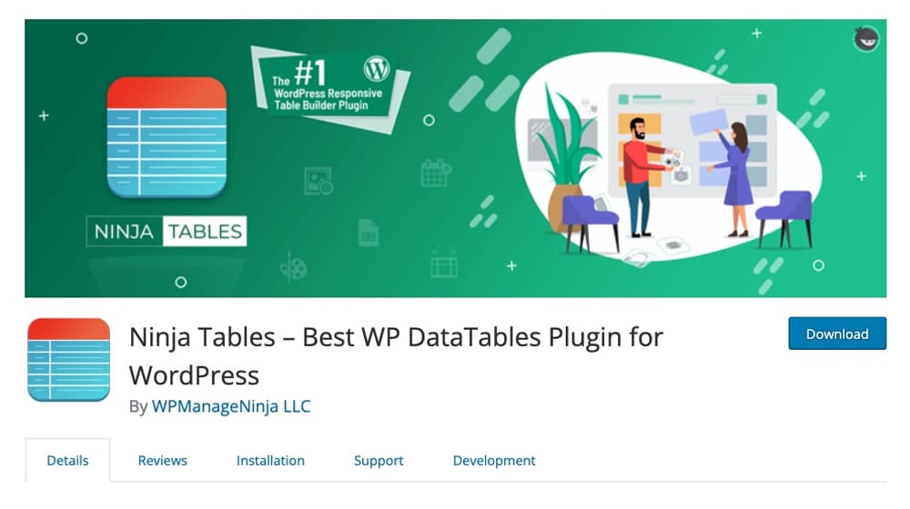 Ninja Tables On Wordpress