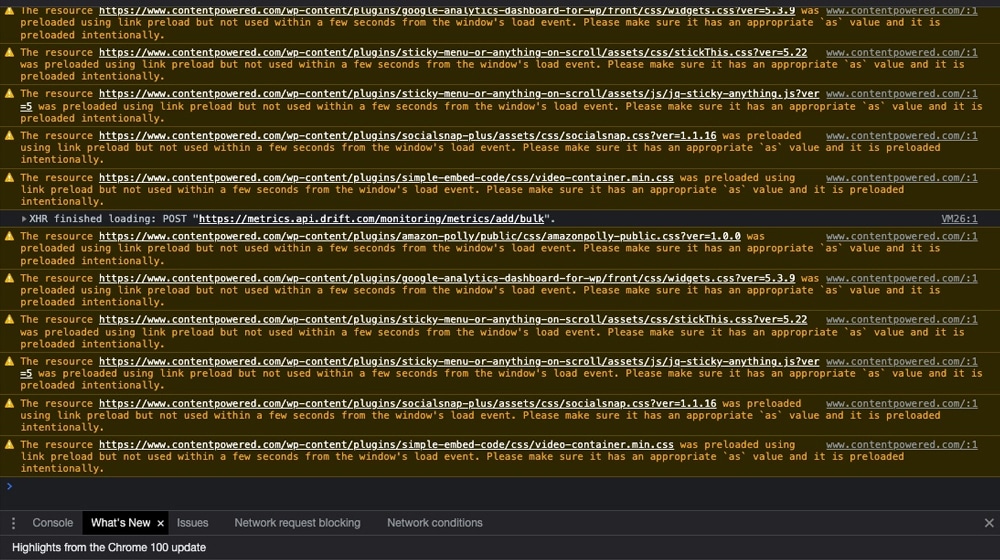 Warnings On Chrome
