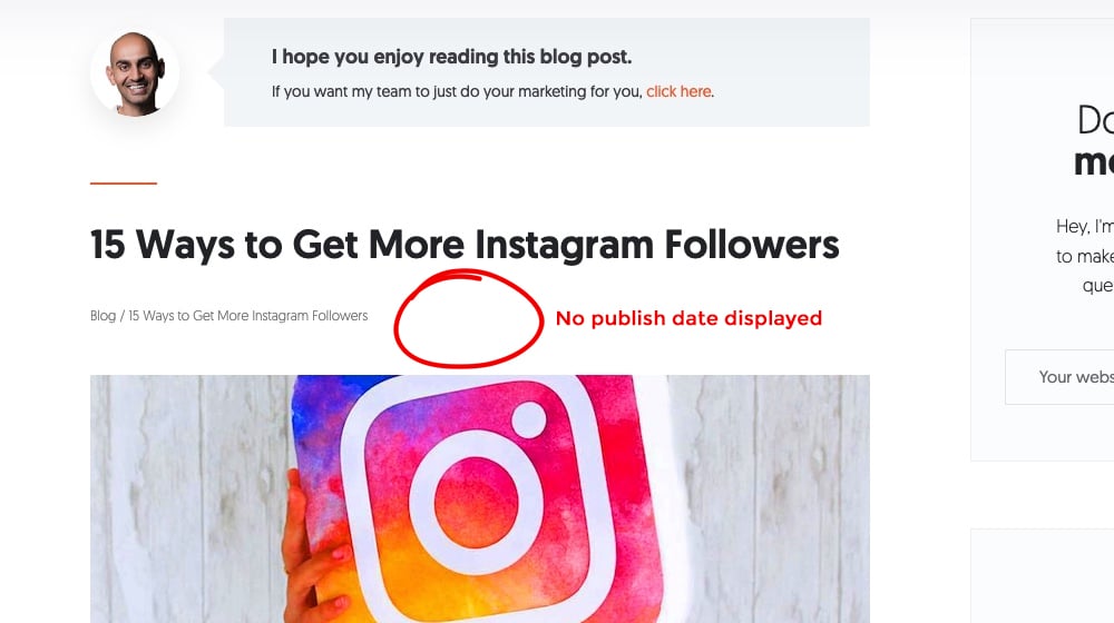 Publish Date Blank