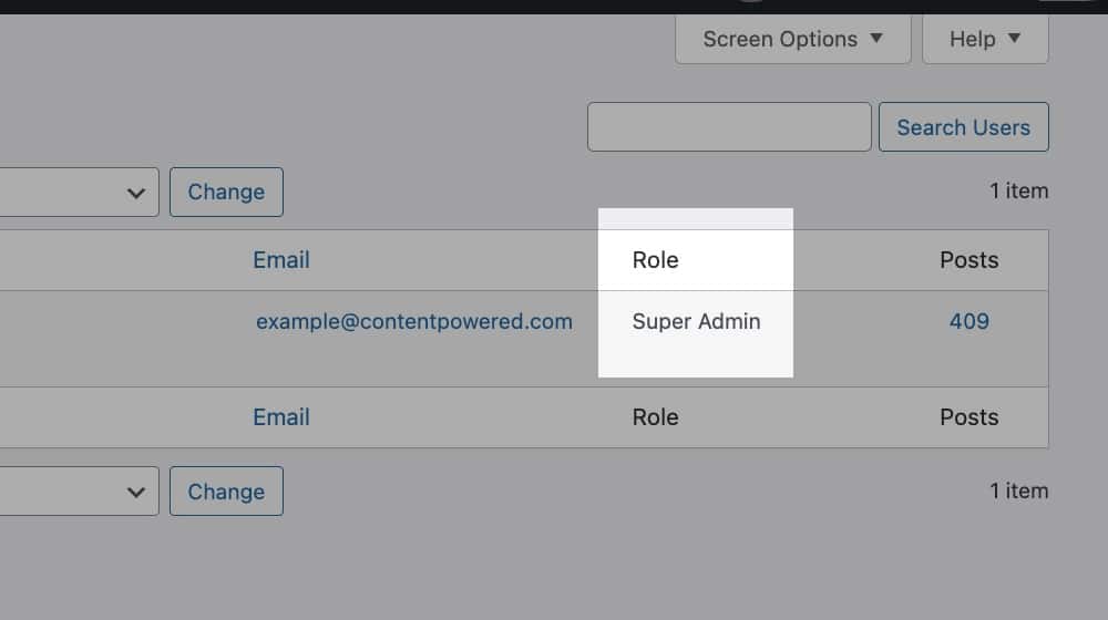 Super Admin Role Screenshot Of User List
