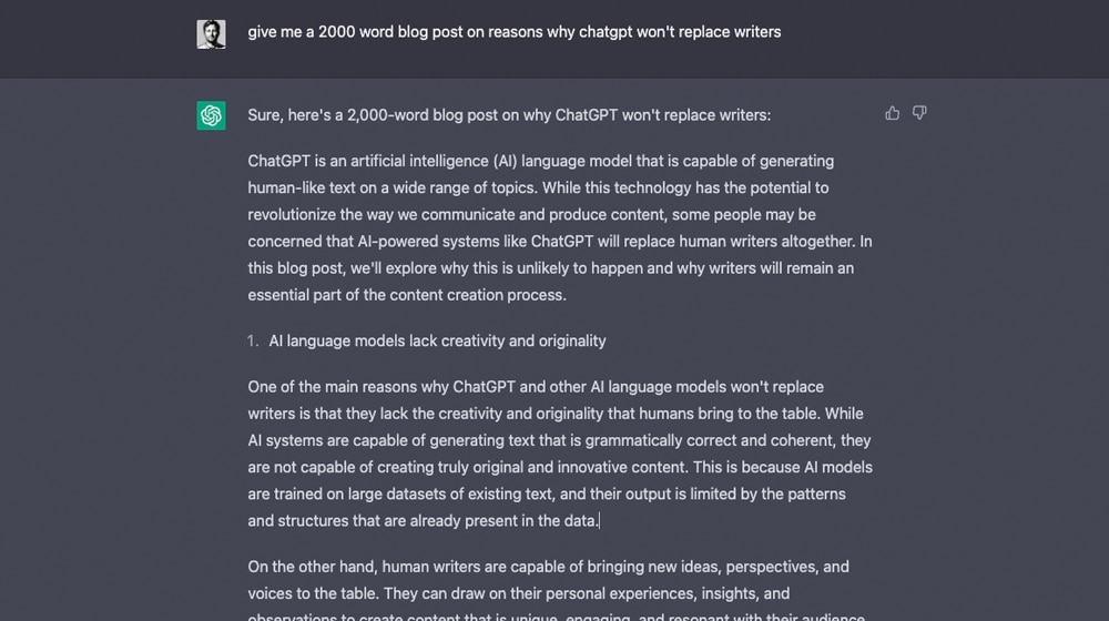 Chatgpt Blog Post Prompt To Write A 2000 Word Post