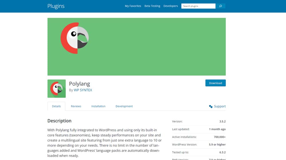 Polylang Translation Plugin
