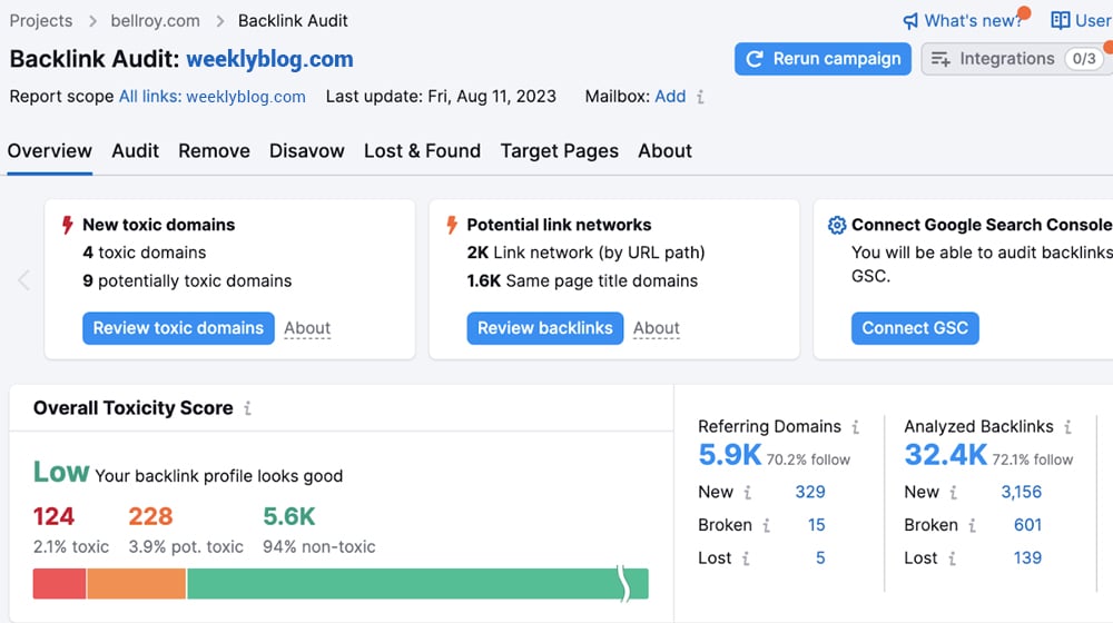 A Backlink Auditing Tool